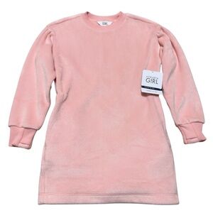 Athleta Girl Cozy Karma Dress Sz Small 7 Pink Fuzzy Soft Pockets NWT $65